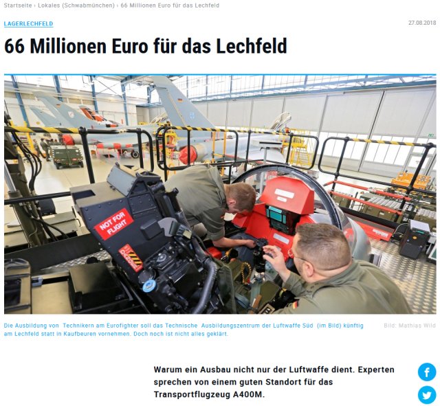 66 Millionen für das Lechfeld - Artikel der Augsburger Allgemeinen