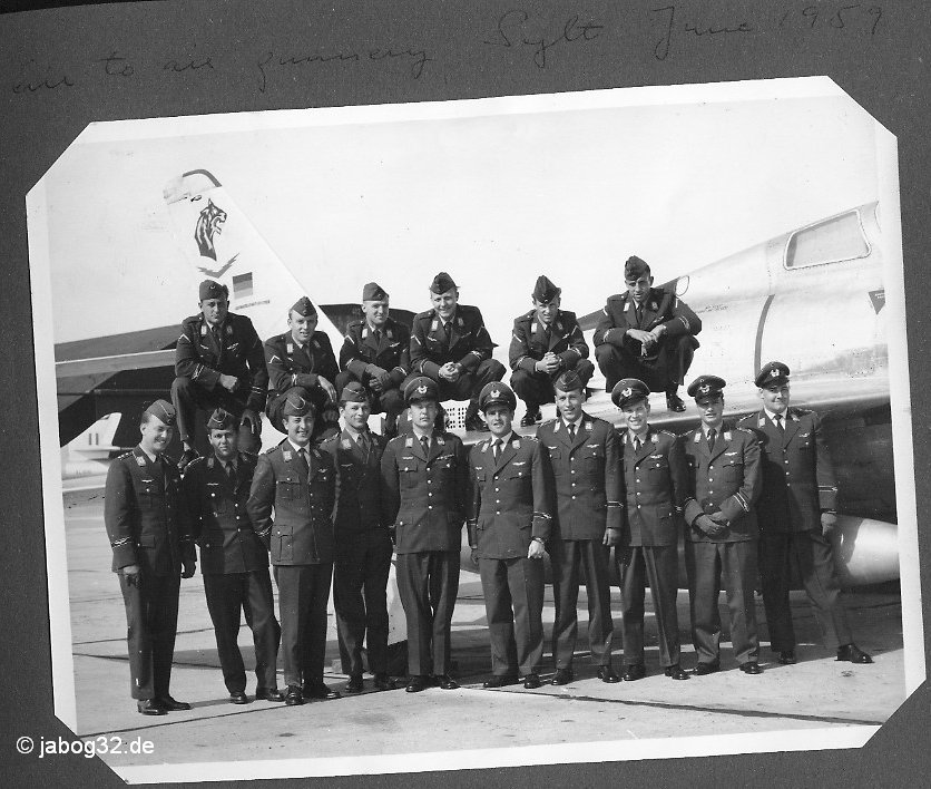 Air to Air gunnery Lehrgang Gruppenbild Sylt 1959