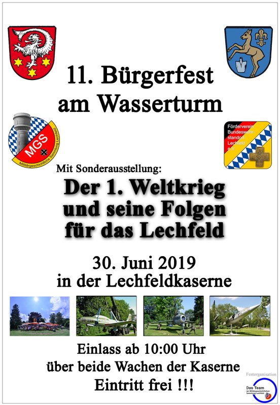 Plakat Bügerfest Lechfeldkaserne 2019